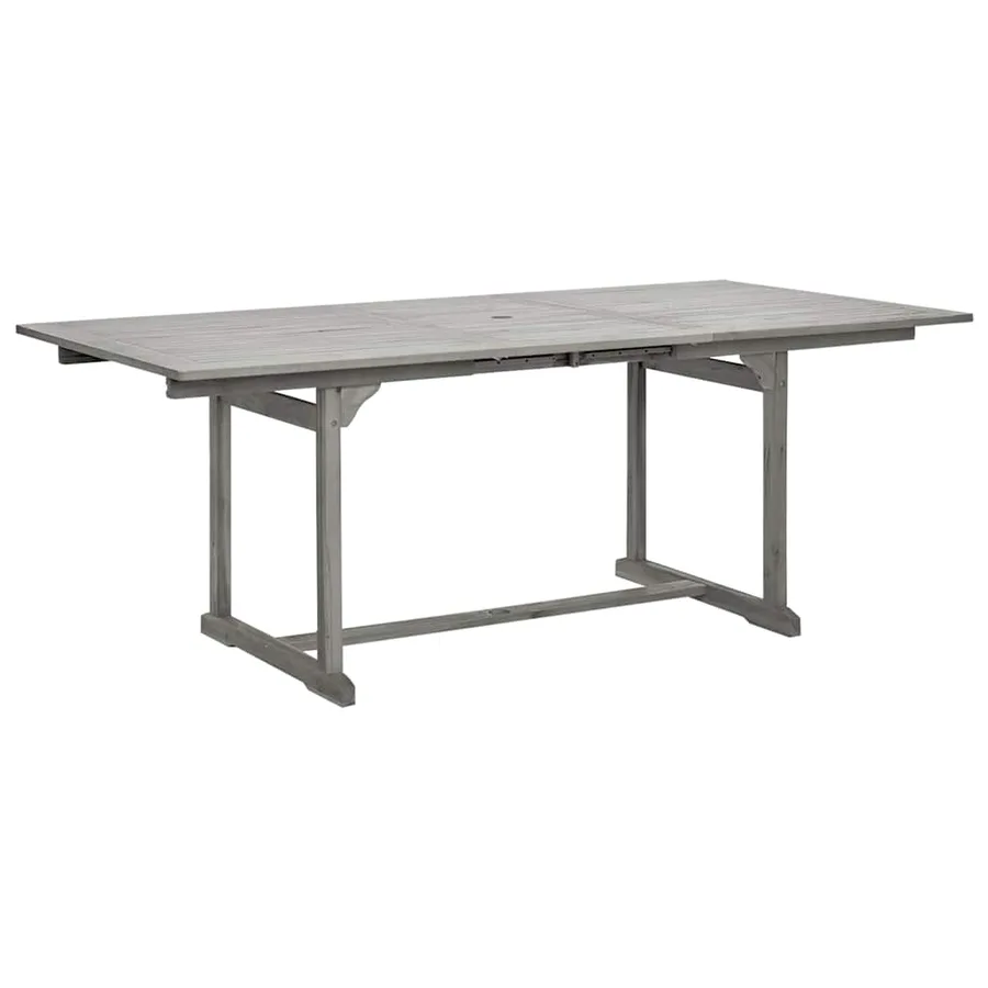 Table à dîner de jardin (150-200)x100x75cm Bois d'acacia massif - 2