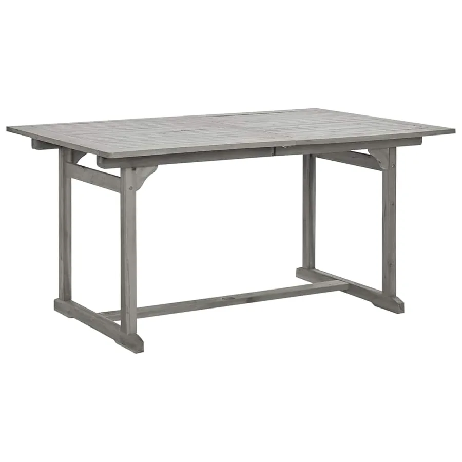 Table à dîner de jardin (150-200)x100x75cm Bois d'acacia massif - 3