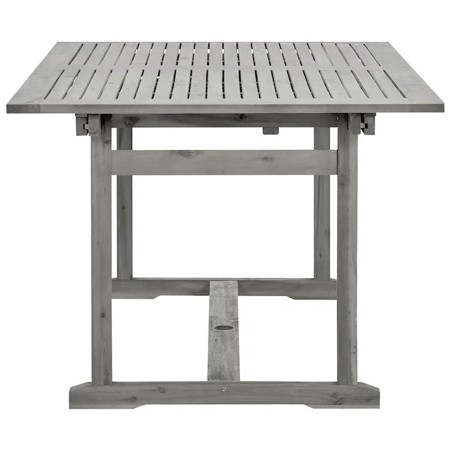 Table à dîner de jardin (150-200)x100x75cm Bois d'acacia massif - 6