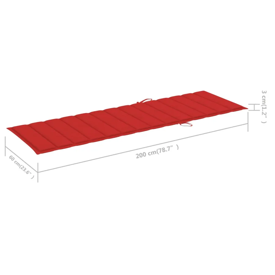 Chaise longue de jardin avec coussin Bambou - 7