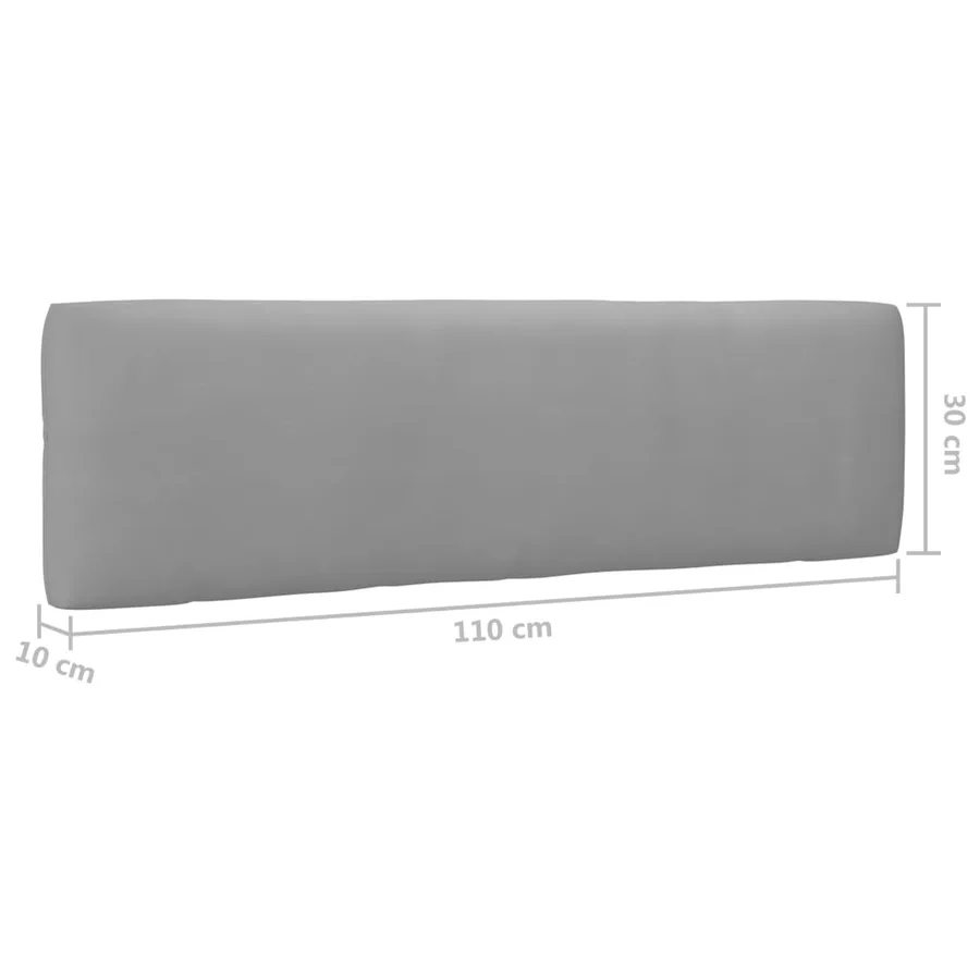 Canapé central palette de jardin Gris Bois de pin imprégné - 13
