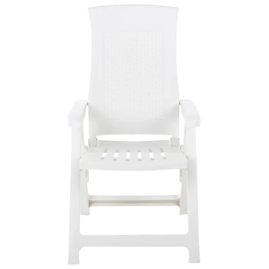 Chaises inclinables de jardin lot de 2 Plastique Blanc - 3