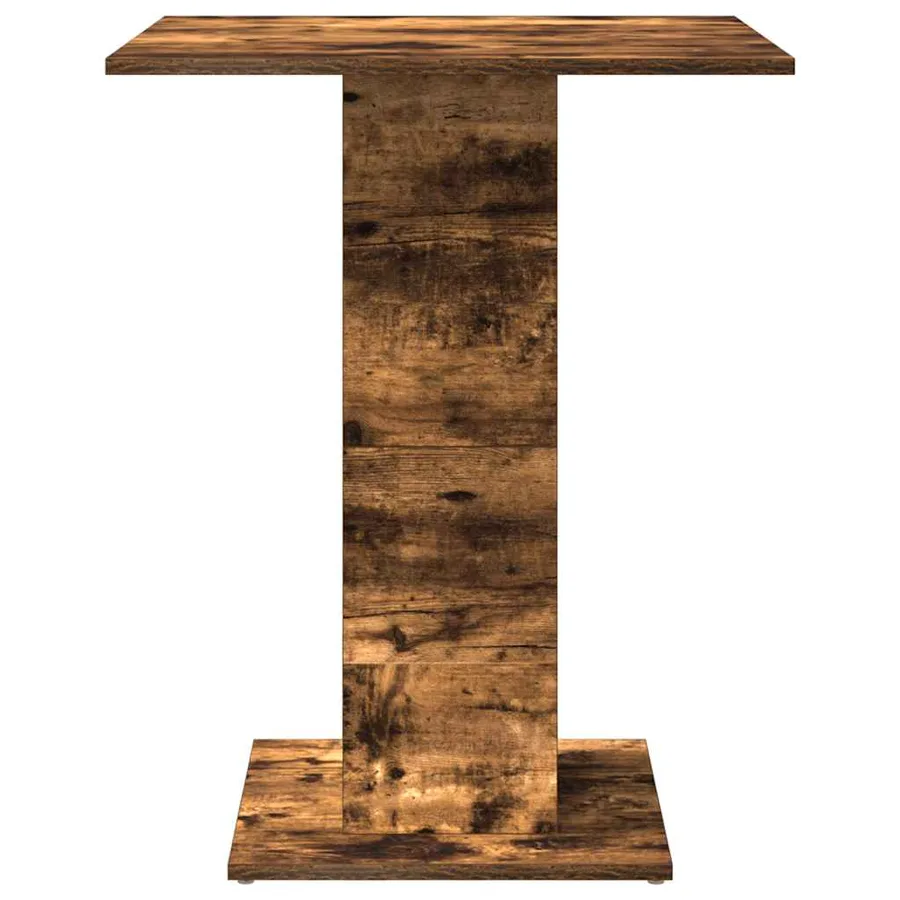 Table de bistro Chêne fumé 60x60x75 cm Bois d'ingénierie - 5