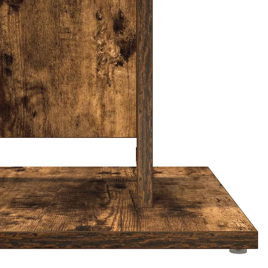 Table de bistro Chêne fumé 60x60x75 cm Bois d'ingénierie - 7