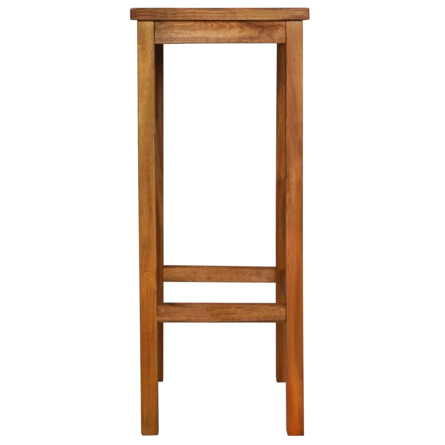 Tabourets de bar lot de 2 bois d'acacia massif - 3
