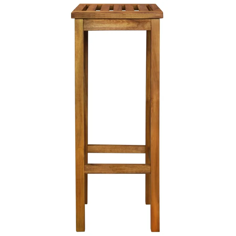 Tabourets de bar lot de 2 bois d'acacia massif - 4