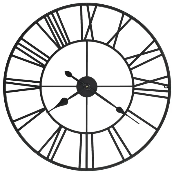 Horloge murale vintage avec mouvement à quartz Métal 80 cm XXL