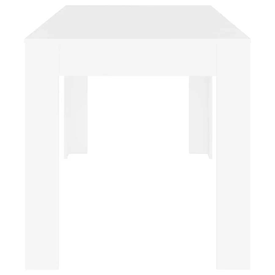 Table à manger Blanc 140x74,5x76 cm Bois d'ingénierie - 4