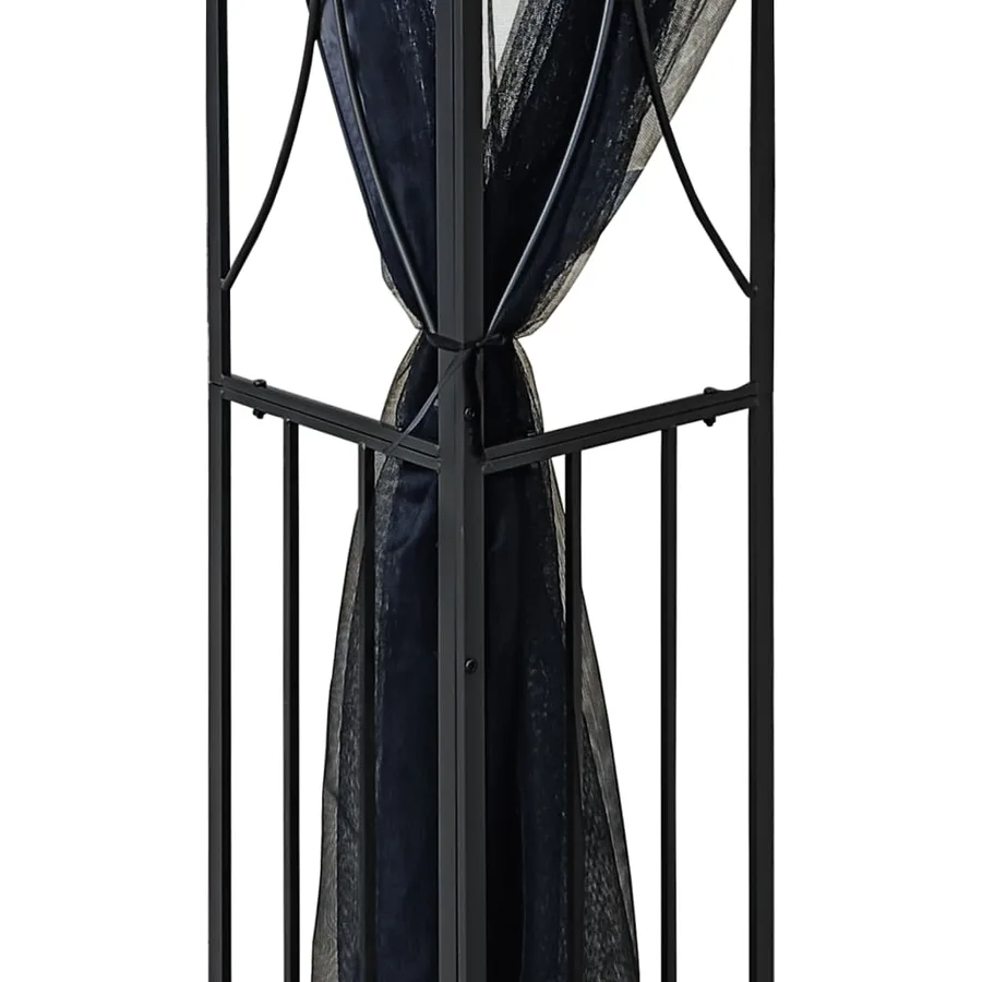 Belvédère avec parois latérales anthracite 400x300x270 cm acier - 5