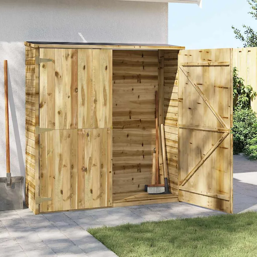 Abri à outils de jardin 163x50x171 cm Pinède imprégnée