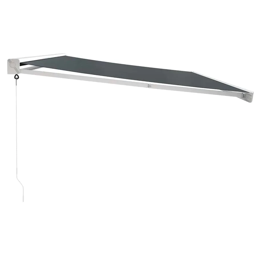 Auvent rétractable anthracite 5x3 m tissu et aluminium - 6