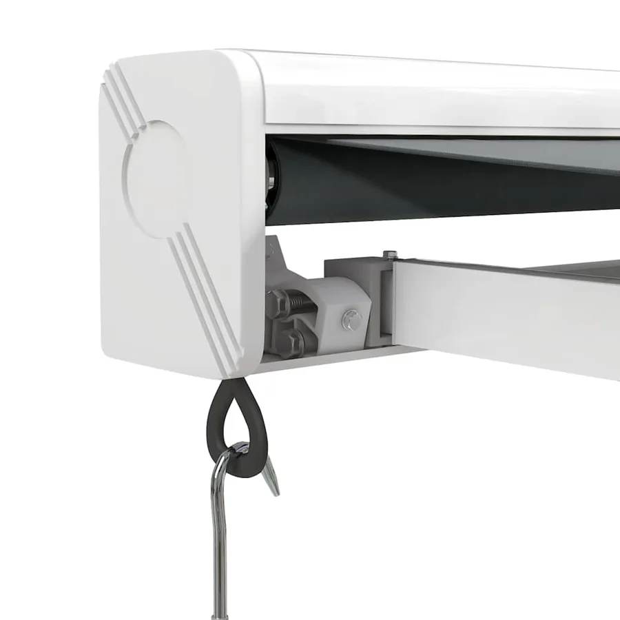 Auvent rétractable anthracite 5x3 m tissu et aluminium - 7