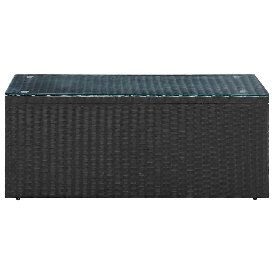 Salon de jardin 4 pcs Noir avec coussins Résine tressée - 7