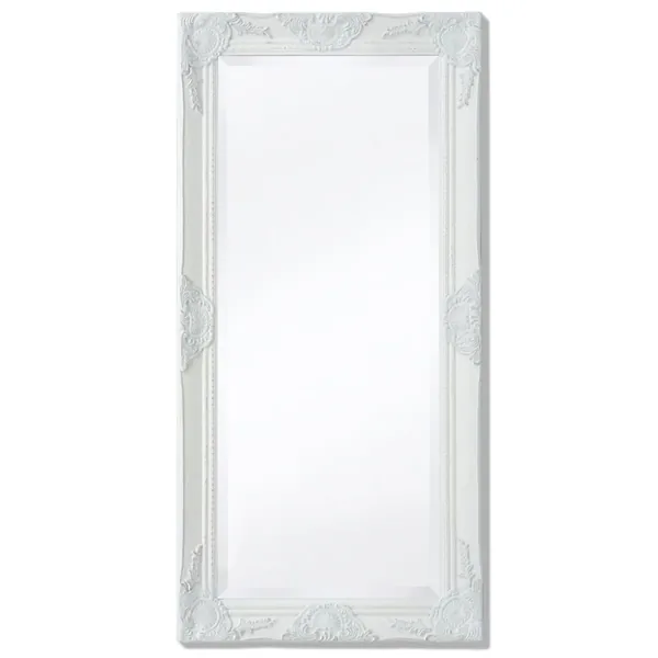 Miroir mural style baroque 100x50 cm blanc