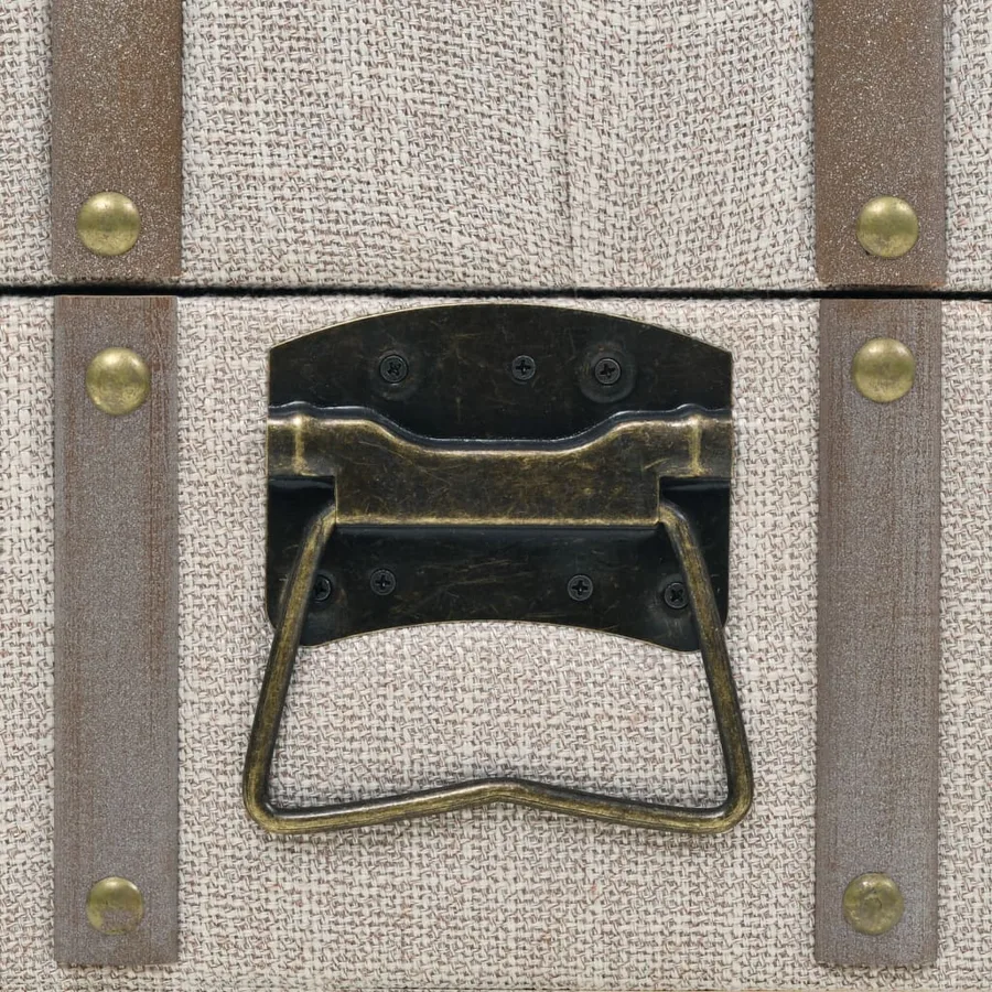 Banc de rangement Bois massif et acier 111x34x37 cm - 8