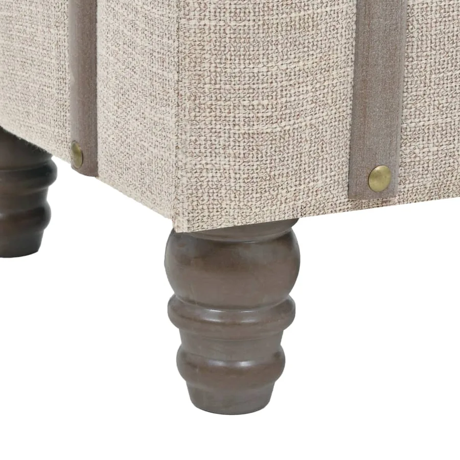 Banc de rangement Bois massif et acier 111x34x37 cm - 9