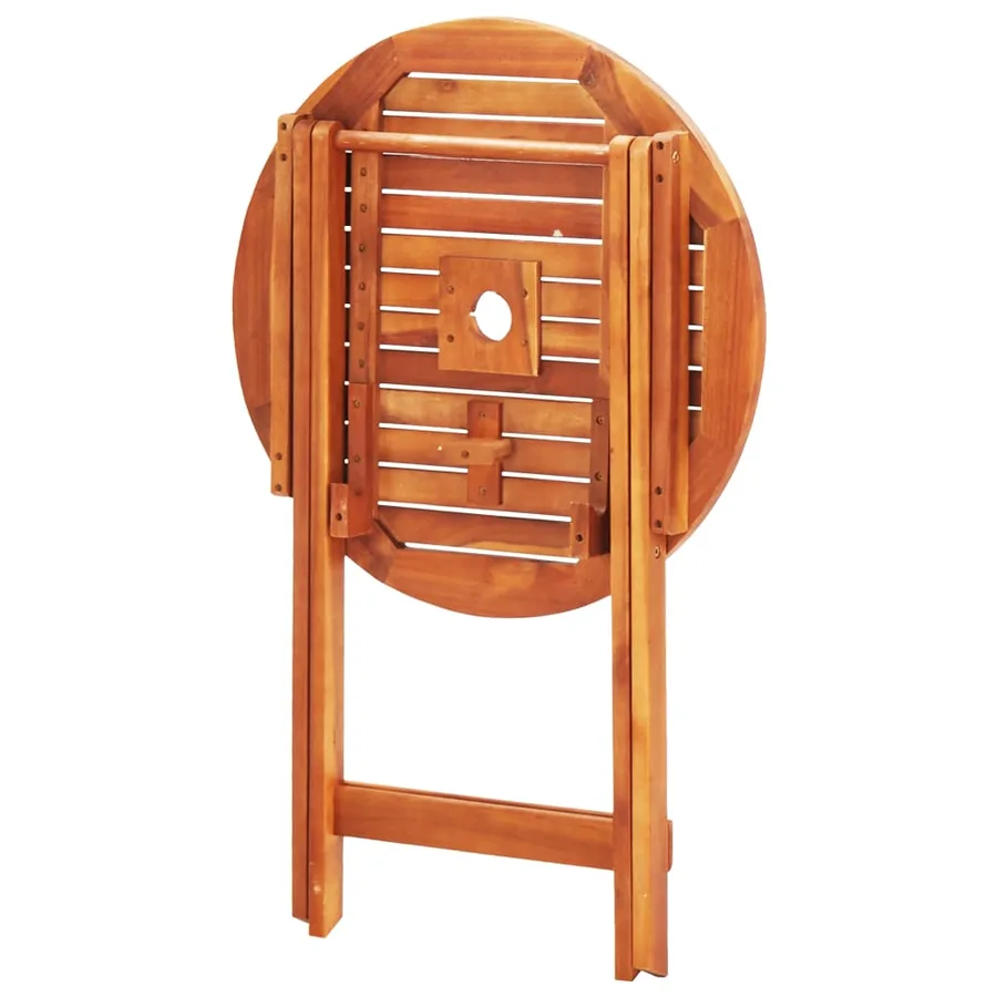 Ensemble à manger d'extérieur pliable 3 pcs Bois d'eucalyptus - 12