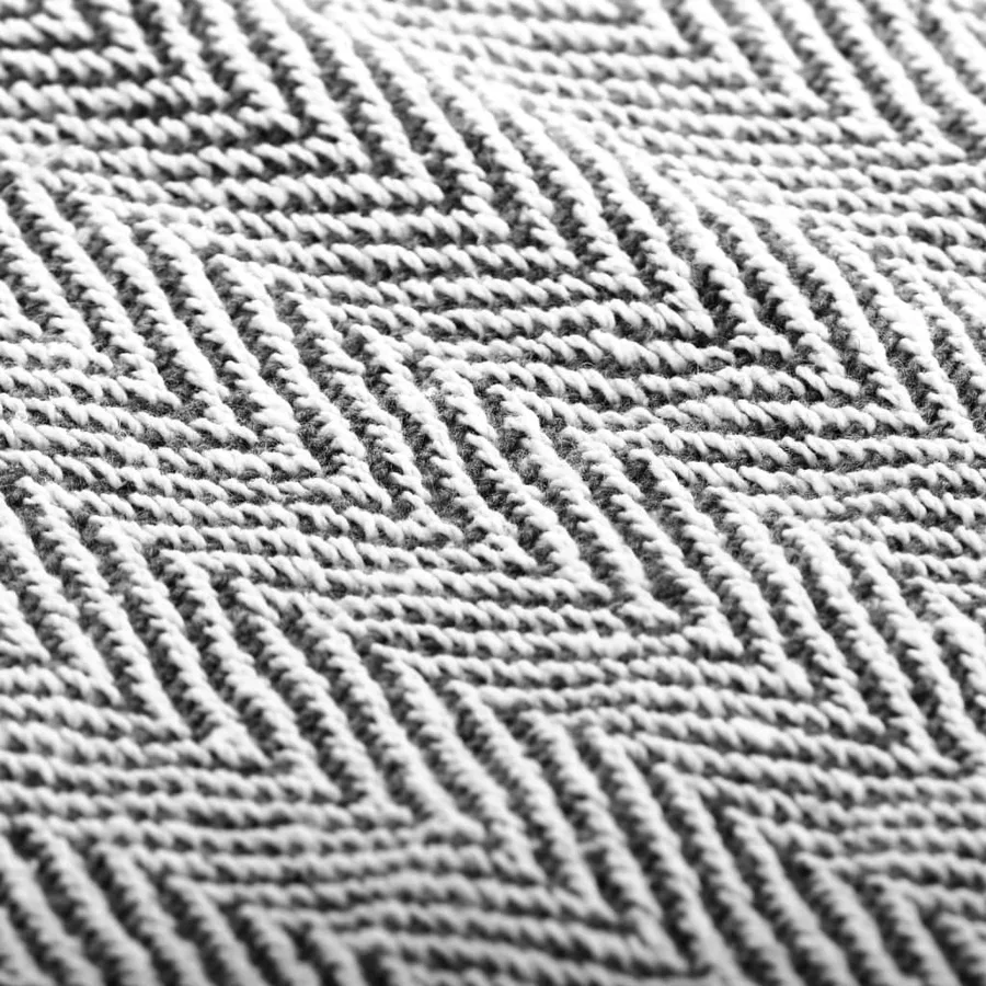 Couverture coton à chevrons 220x250 cm Bleu marine - 6