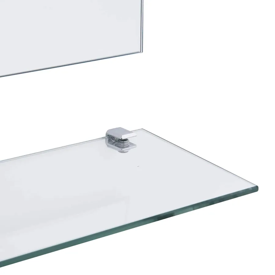 Miroir mural avec étagère 100x60 cm Verre trempé - 4