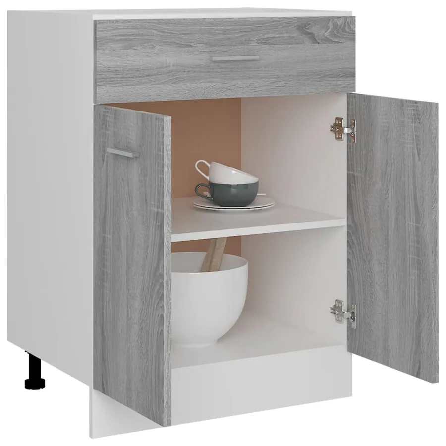 Armoire à tiroirs "Lyon" Gris Sonoma 60 x 46 x 81,5 cm Bois d'ingénierie - 4