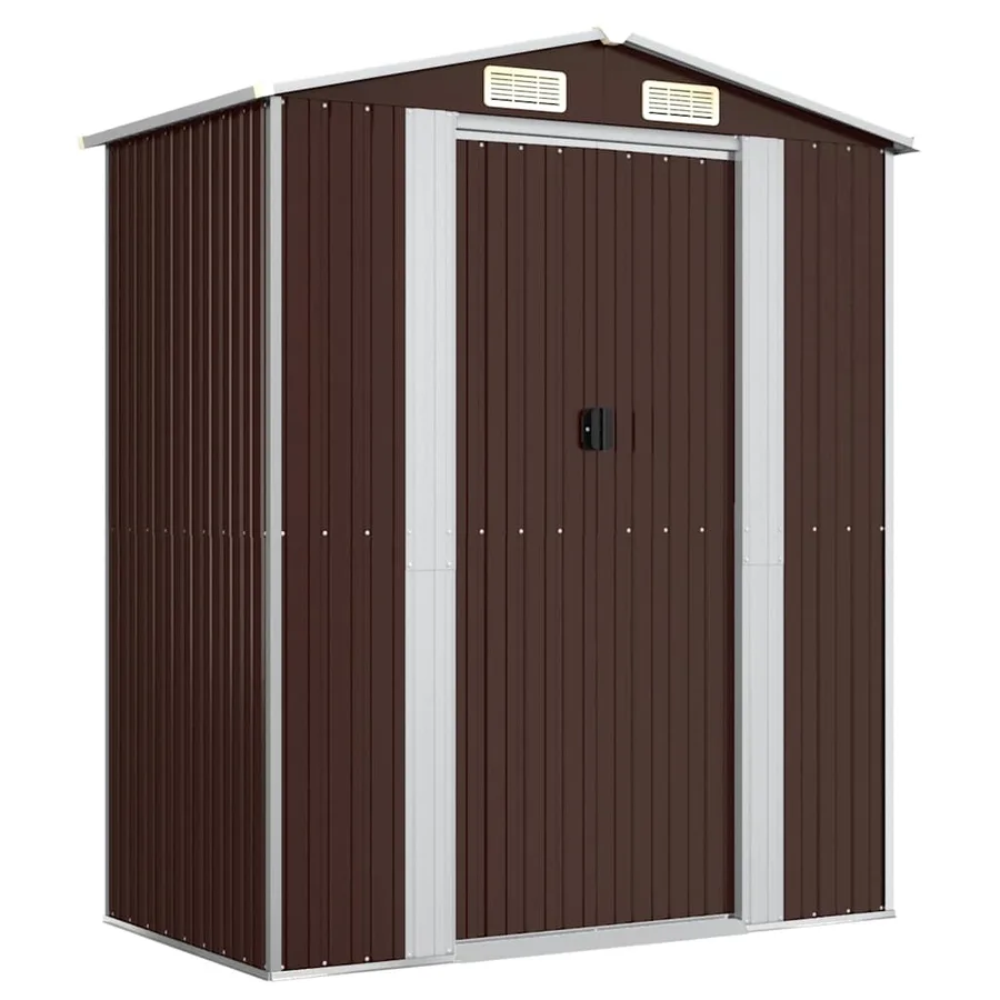 Abri de jardin Marron foncé 192x108x223 cm Métal galvanisé - 2
