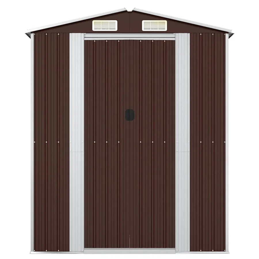 Abri de jardin Marron foncé 192x108x223 cm Métal galvanisé - 4