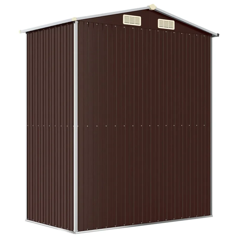 Abri de jardin Marron foncé 192x108x223 cm Métal galvanisé - 6