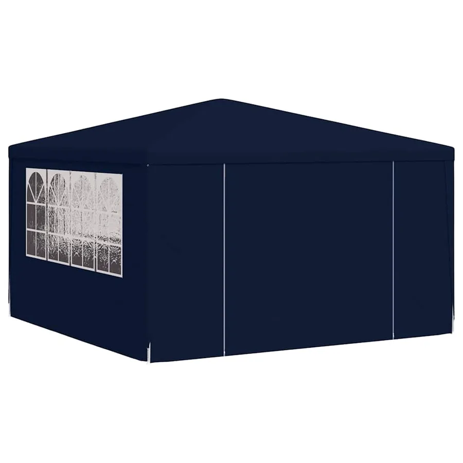 Tente de réception avec parois latérales 4x4 m Bleu 90 g/m² - 3