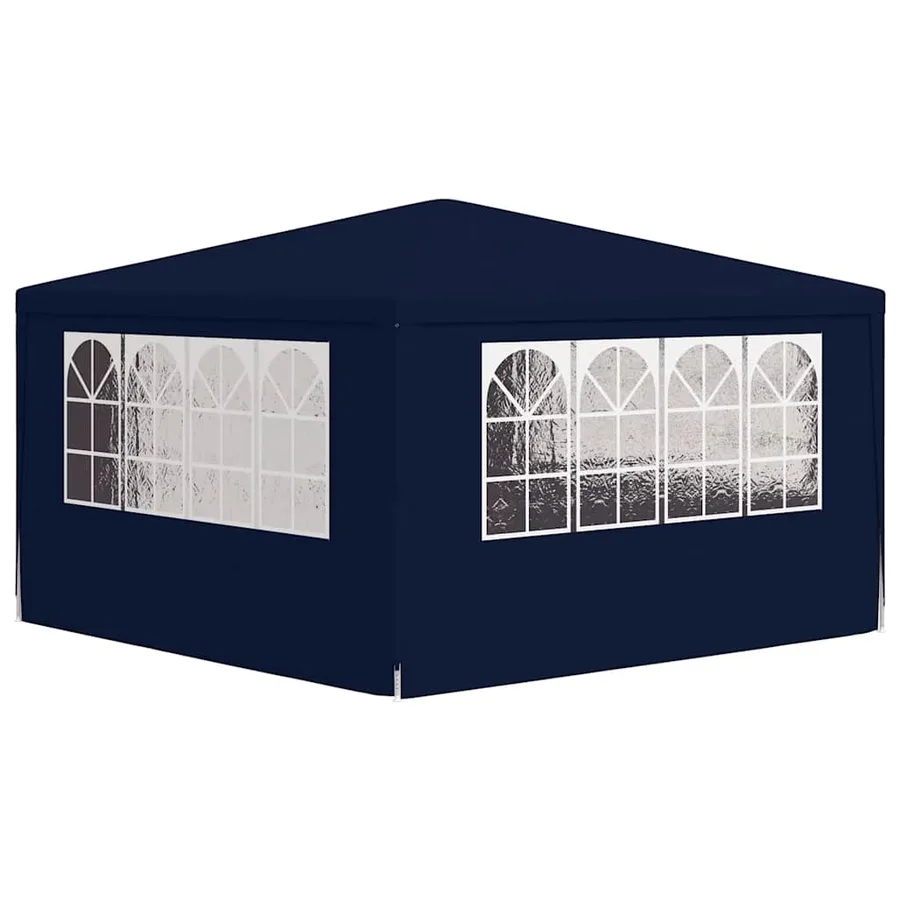 Tente de réception avec parois latérales 4x4 m Bleu 90 g/m² - 6
