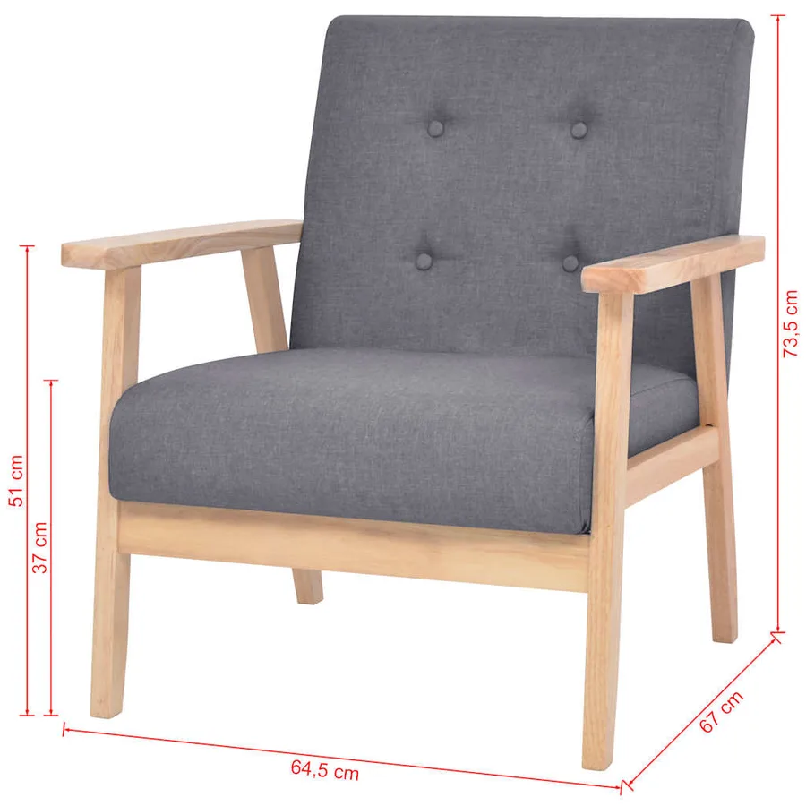 Jeu de canapé 2 pcs Tissu Gris foncé - 10