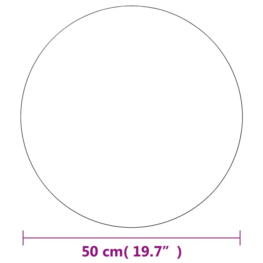 Miroirs muraux 2 pcs 50 cm Rond Verre - 6