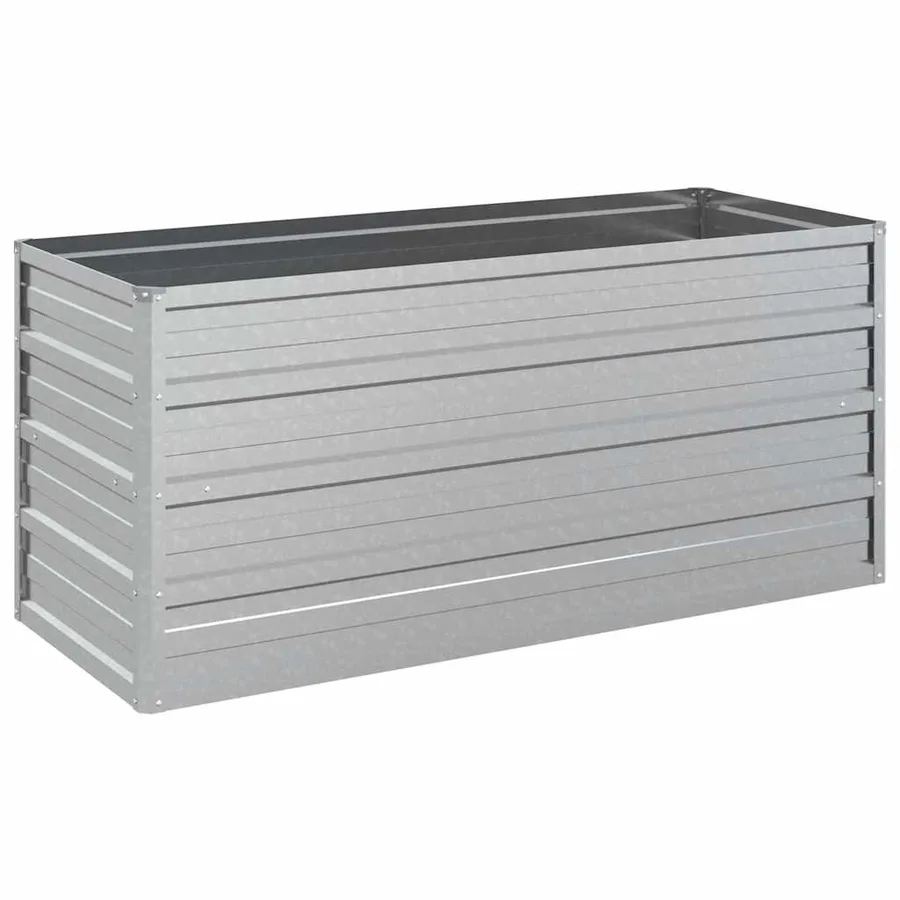Lit surélevé de jardin 100x40x45 cm Acier galvanisé Argenté - 2