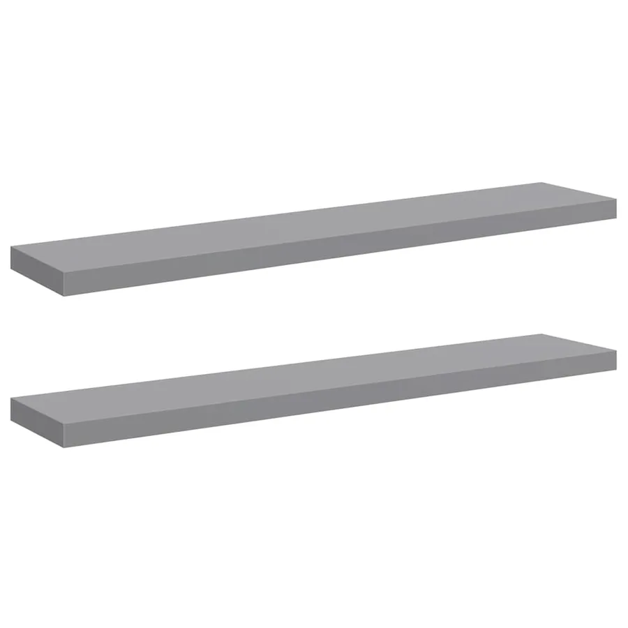 Étagères murales flottantes 2 pcs gris 120x23,5x3,8 cm MDF - 2