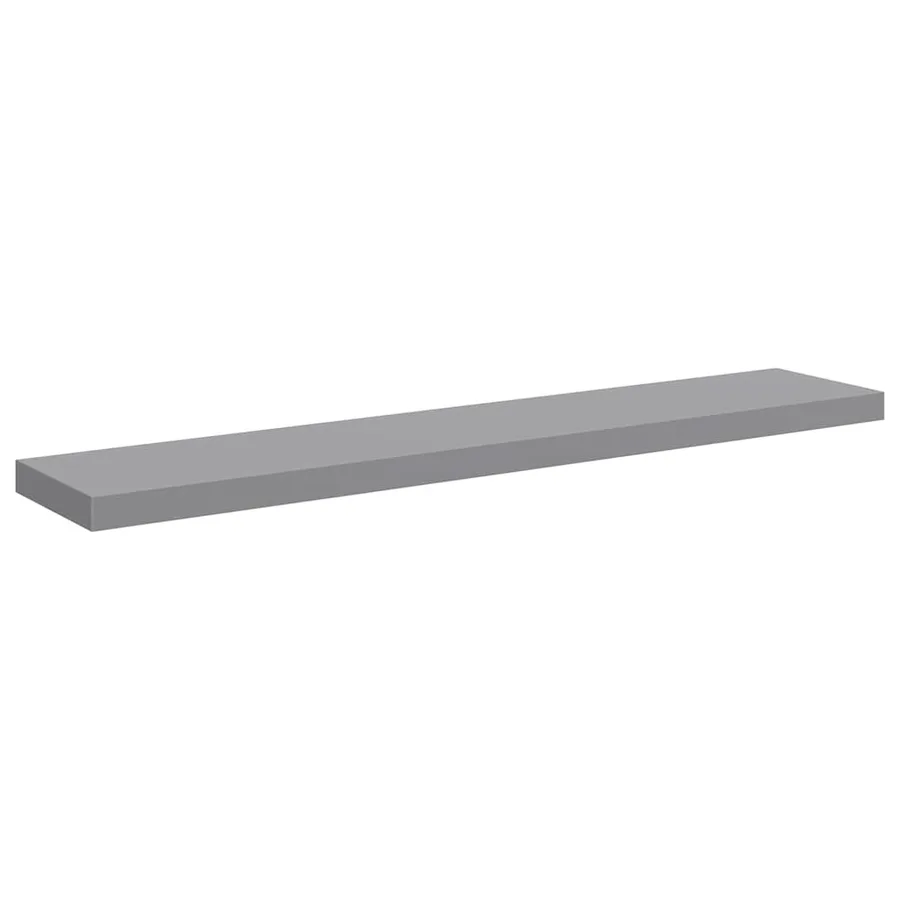 Étagères murales flottantes 2 pcs gris 120x23,5x3,8 cm MDF - 6