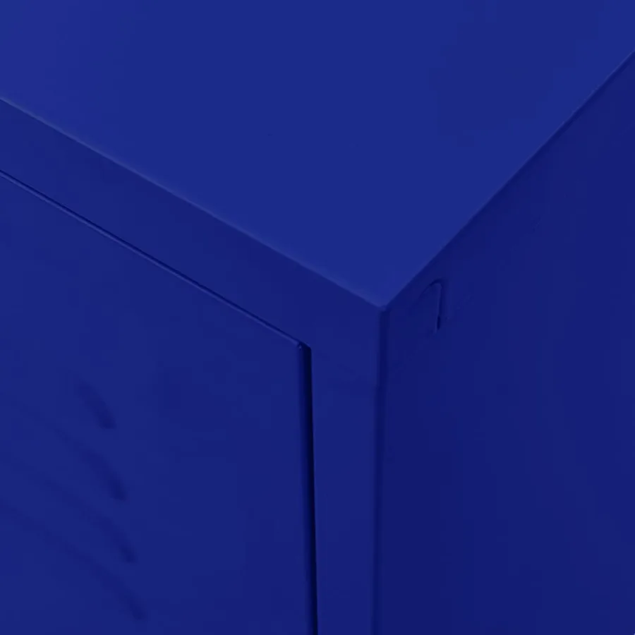 Meuble TV Bleu marine 105x35x50 cm Acier - 8