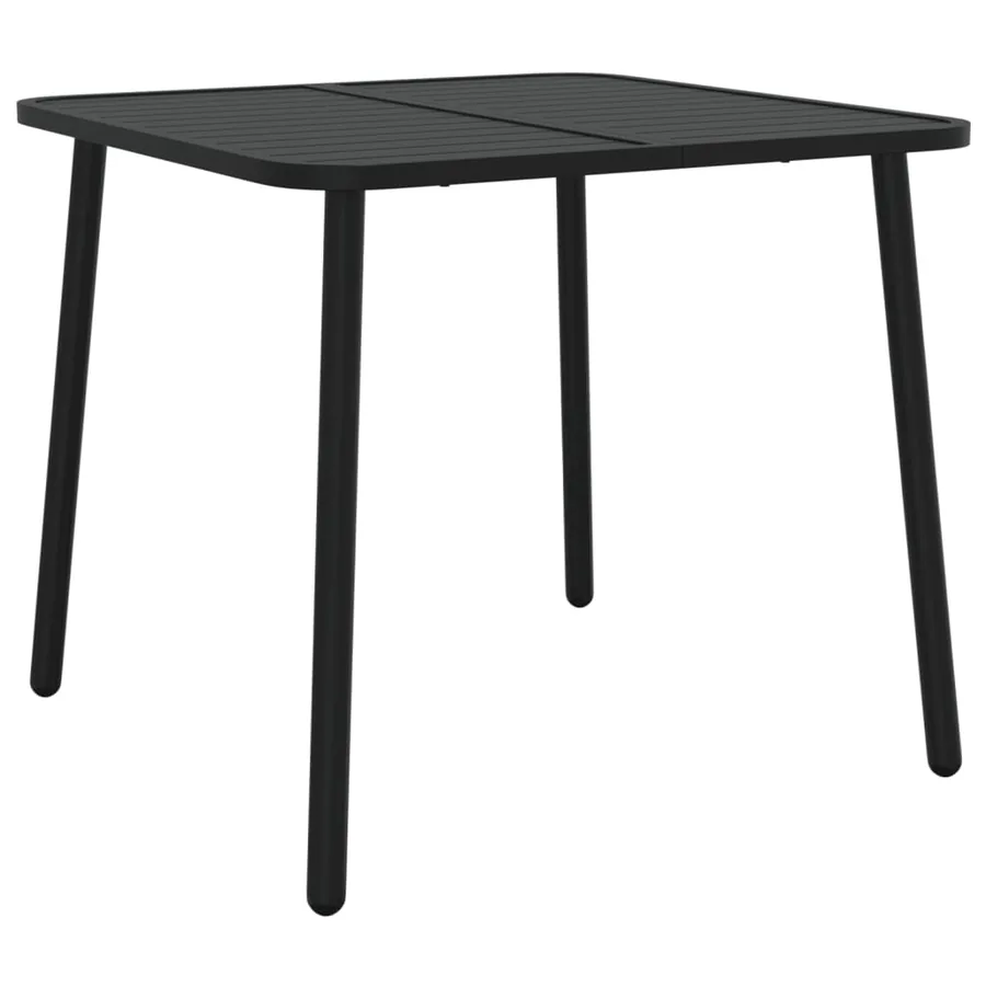Table de jardin anthracite 80x80x71 cm acier - 2