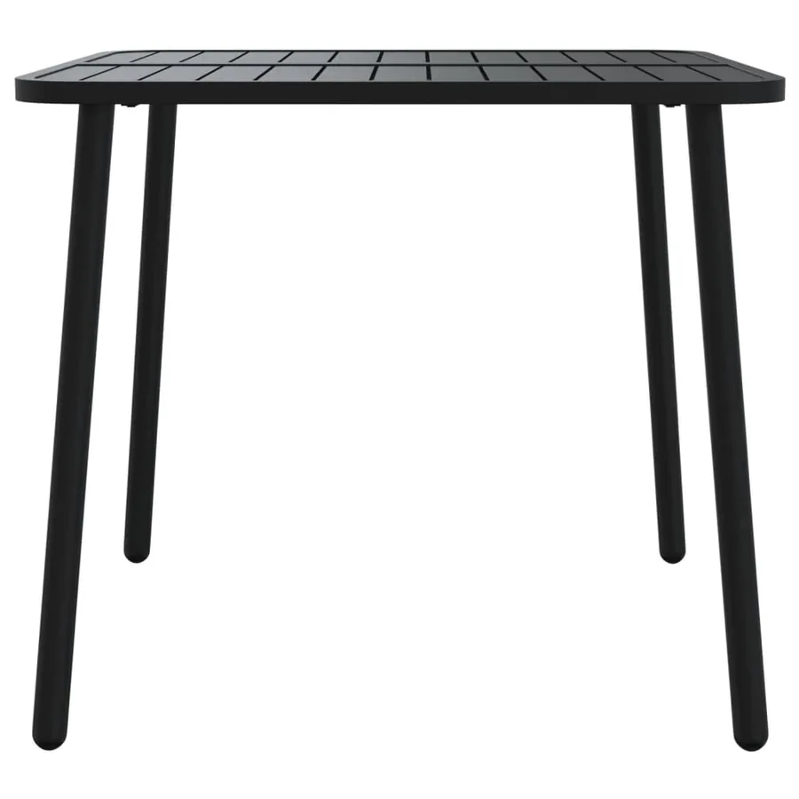Table de jardin anthracite 80x80x71 cm acier - 4