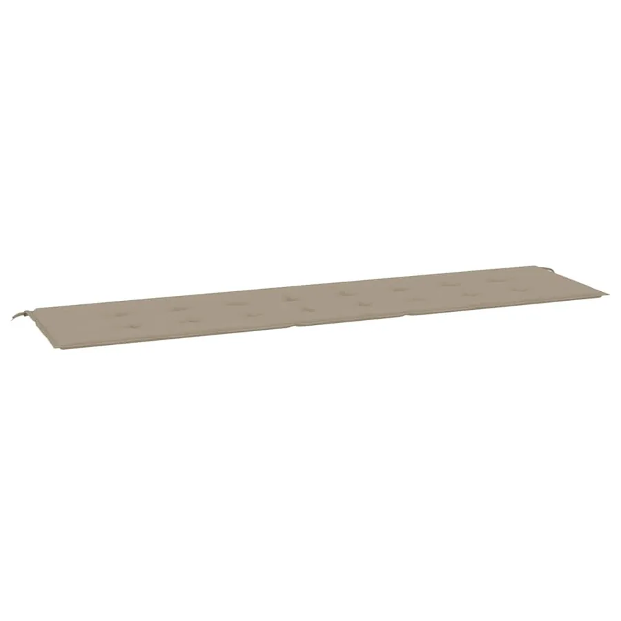 Coussin de banc de jardin taupe 200x50x3 cm tissu oxford - 2