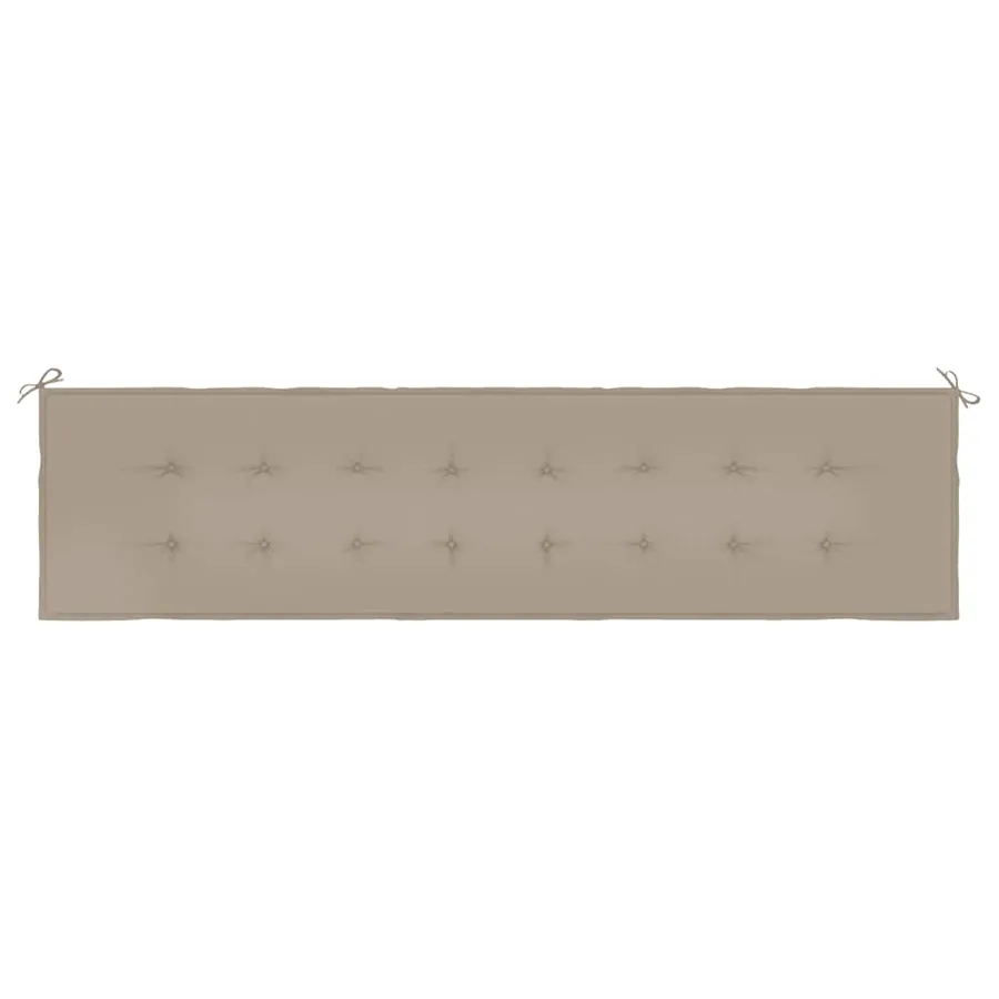 Coussin de banc de jardin taupe 200x50x3 cm tissu oxford - 4