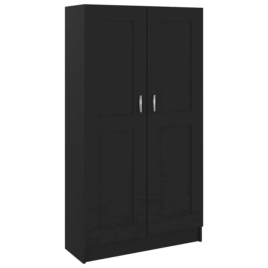 Bibliothèque Noir 82,5x30,5x150 cm Bois d’ingénierie - 2