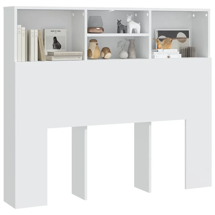 Armoire de tête de lit Blanc 120x19x103,5 cm - 4