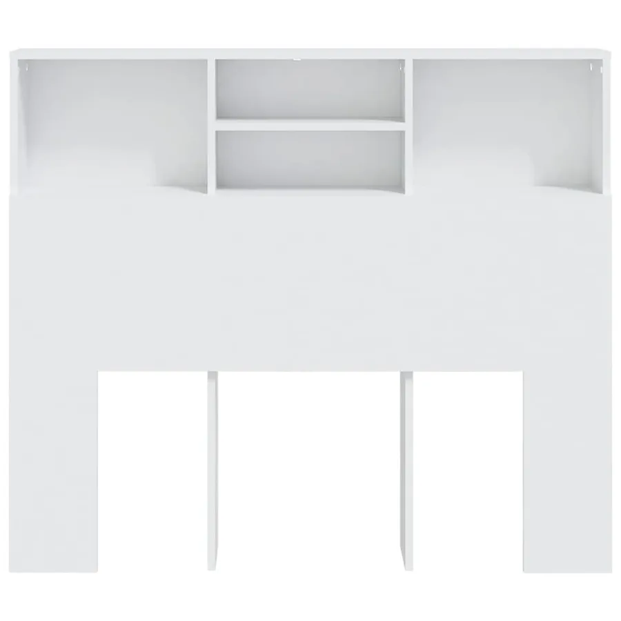 Armoire de tête de lit Blanc 120x19x103,5 cm - 5