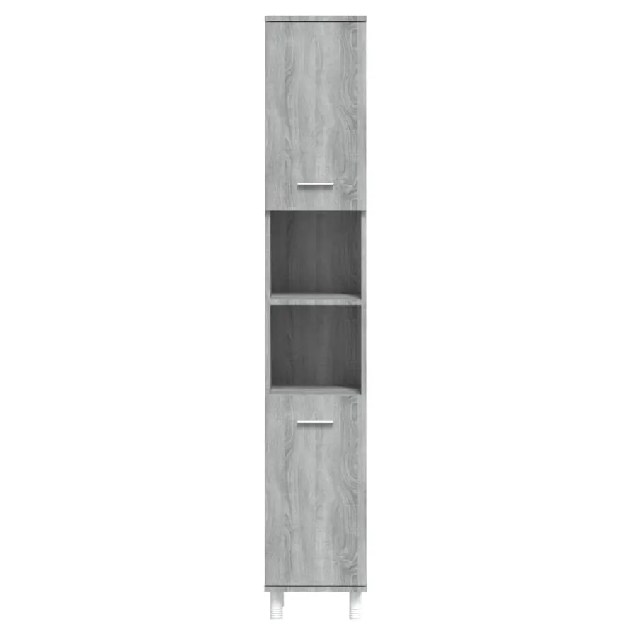 Armoire de bain Sonoma gris 30x30x179 cm Bois d'ingénierie - 6