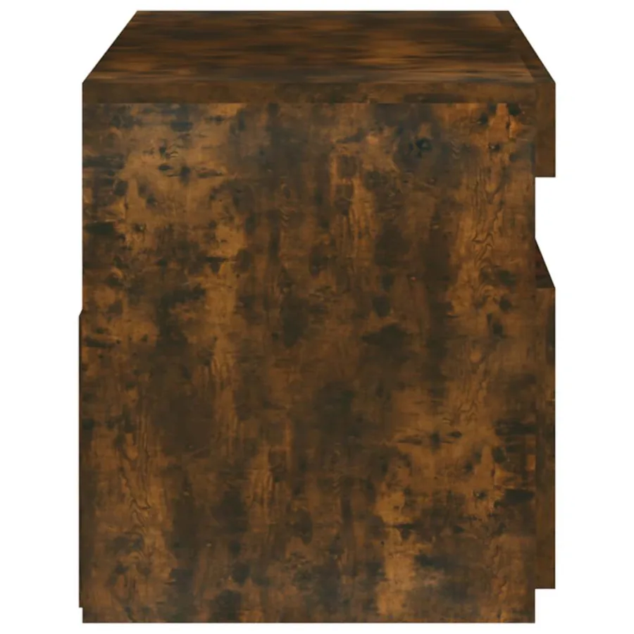 Meuble TV avec lumières LED Chêne fumé 75x35x40 cm - 7