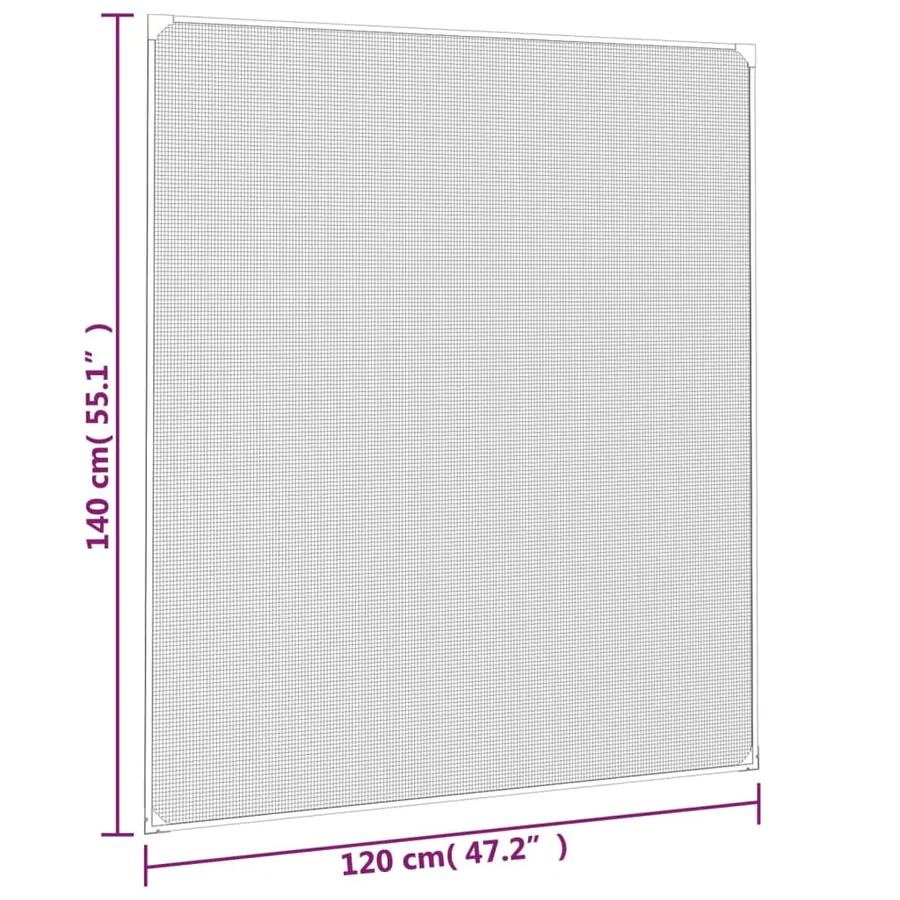 Moustiquaire magnétique pour fenêtres blanc 120x140 cm - 8