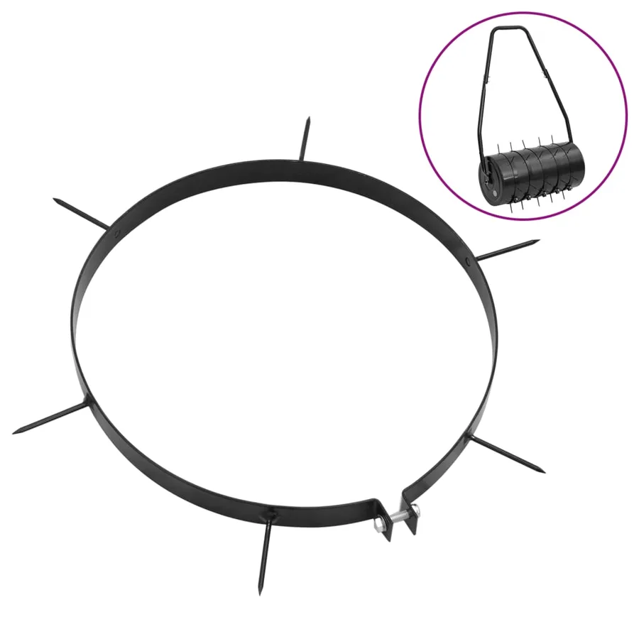 Colliers aérateurs de pelouse 5 pcs avec pointes Ø 30 cm fer - 2