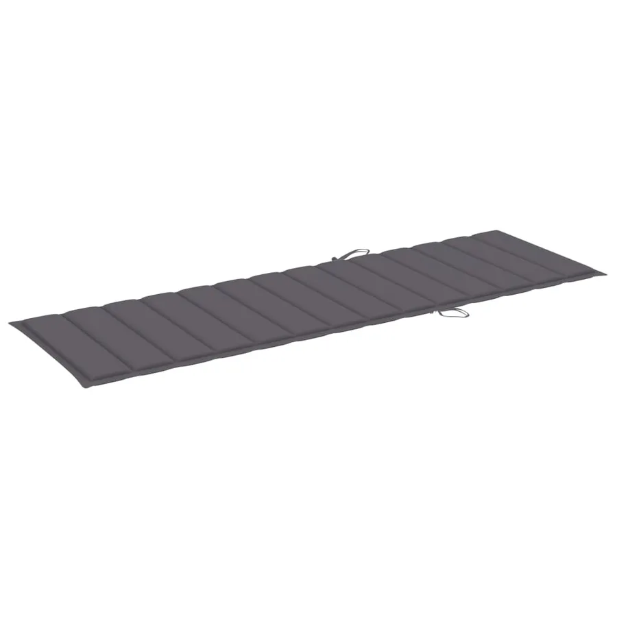 Chaise longue de jardin avec table et coussin Pin imprégné - 8