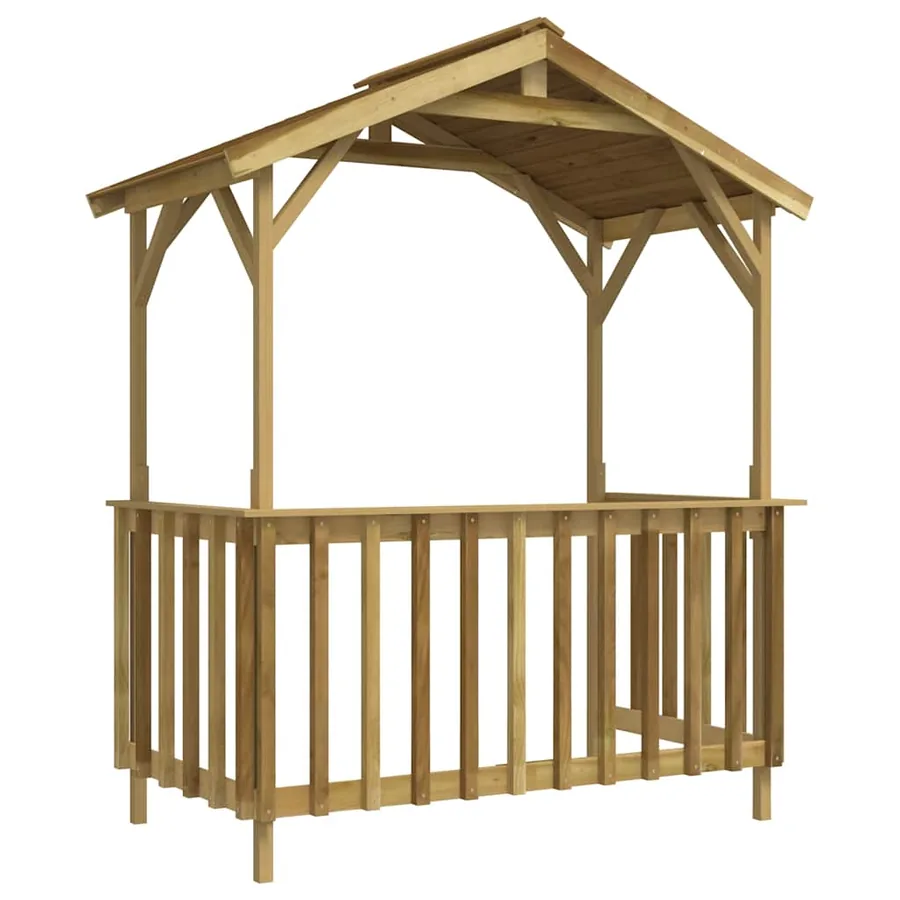 Abri de barbecue 163,5x93x210 cm Bois de pin imprégné - 6