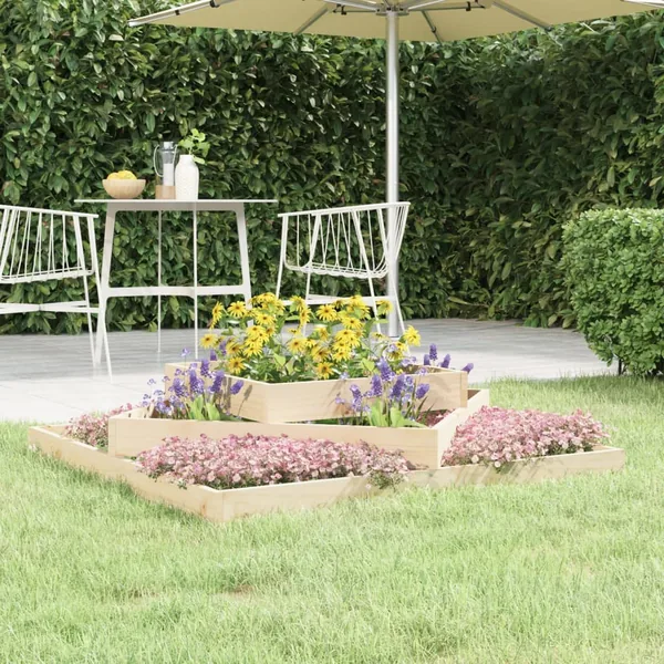 Jardinière 112x112x27 cm Bois massif de pin