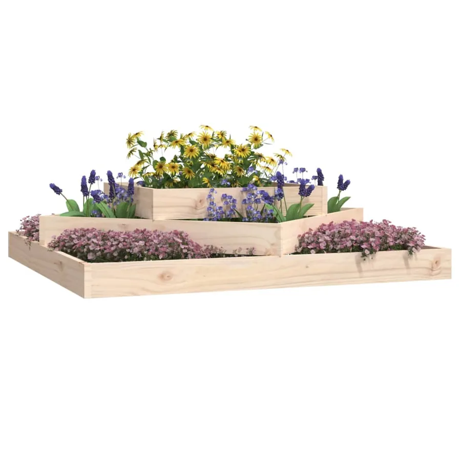 Jardinière 112x112x27 cm Bois massif de pin - 3